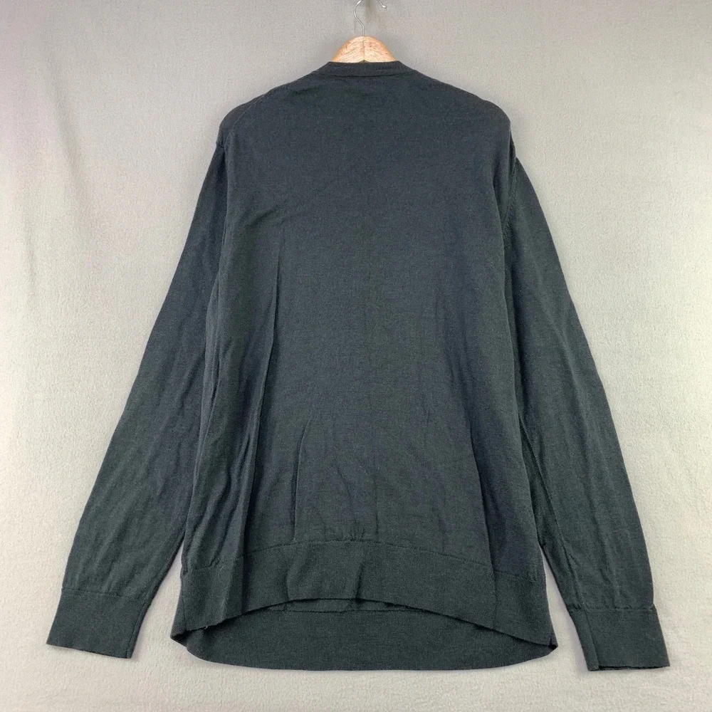 Banana Republic Merino Wool Sweater Mens XXL Charcoal Grey Long Sleeve Solid